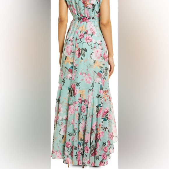 Eliza J Floral Faux Wrap Maxi Dress Sz 12 - Picture 6 of 16